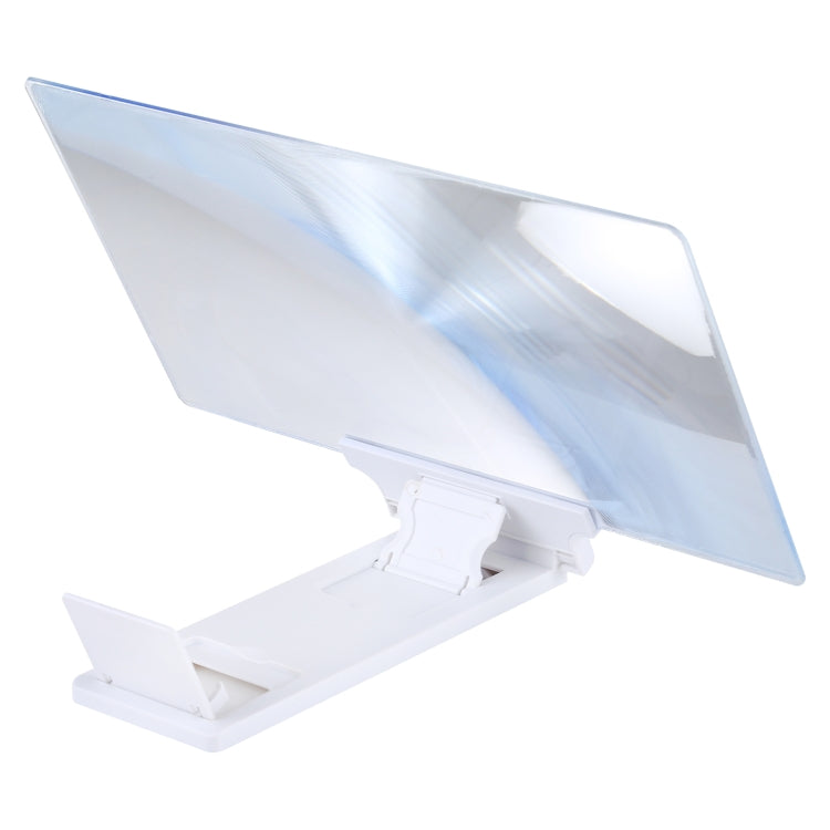 F6 12 inch Universal Foldable 3D Mobile Phone Screen Magnifier with Lazy Stand (White) - Screen Magnifier by PMC TechLife | Online Shopping South Africa | PMC TechLife