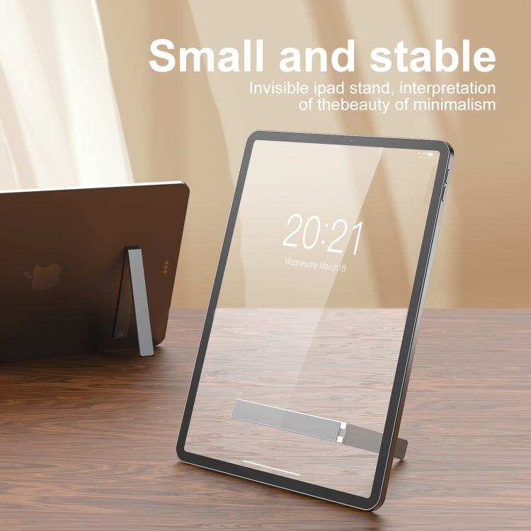 R-JUST PB07 Linear Shape Magnetic Folding Portable Aluminum Alloy Tablet Holder - Hand-Sticking Bracket by R-JUST | Online Shopping South Africa | PMC TechLife