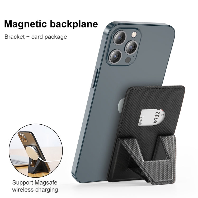 Mutural Universal PU + Magnet Phone Holder with Card Slot for Mobile Phnes Above 5.8 inch(Dark Green) - Hand-Sticking Bracket by Mutural | Online Shopping South Africa | PMC Jewellery