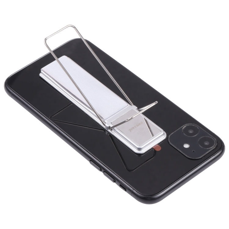 cmzwt CPS-030 Adjustable Folding Magnetic Mobile Phone Holder Bracket with Grip (Silver) - Hand-Sticking Bracket by PMC TechLife | Online Shopping South Africa | PMC TechLife