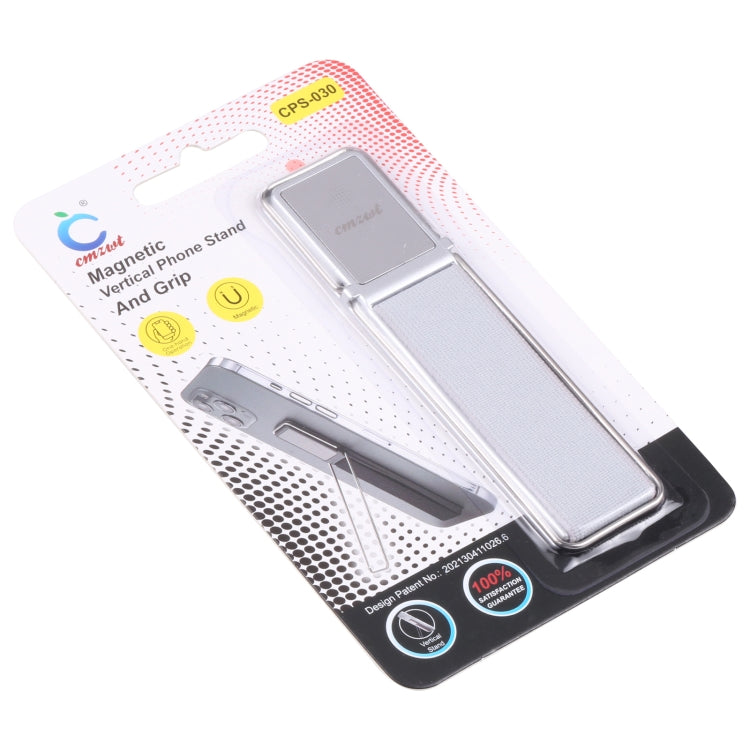 cmzwt CPS-030 Adjustable Folding Magnetic Mobile Phone Holder Bracket with Grip (Silver) - Hand-Sticking Bracket by PMC TechLife | Online Shopping South Africa | PMC TechLife