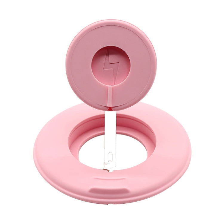 2 in 1 Silicone Desktop Wireless Charger Telescopic Stand For iPhone / Watch Wireless Charger (Pink) - free shipping - PMC TechLife - Order now!