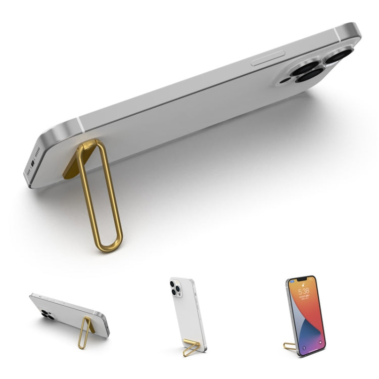 Integrated Mobile Phone Folding Holder (Gold) - Hand-Sticking Bracket by PMC TechLife | Online Shopping South Africa | PMC TechLife