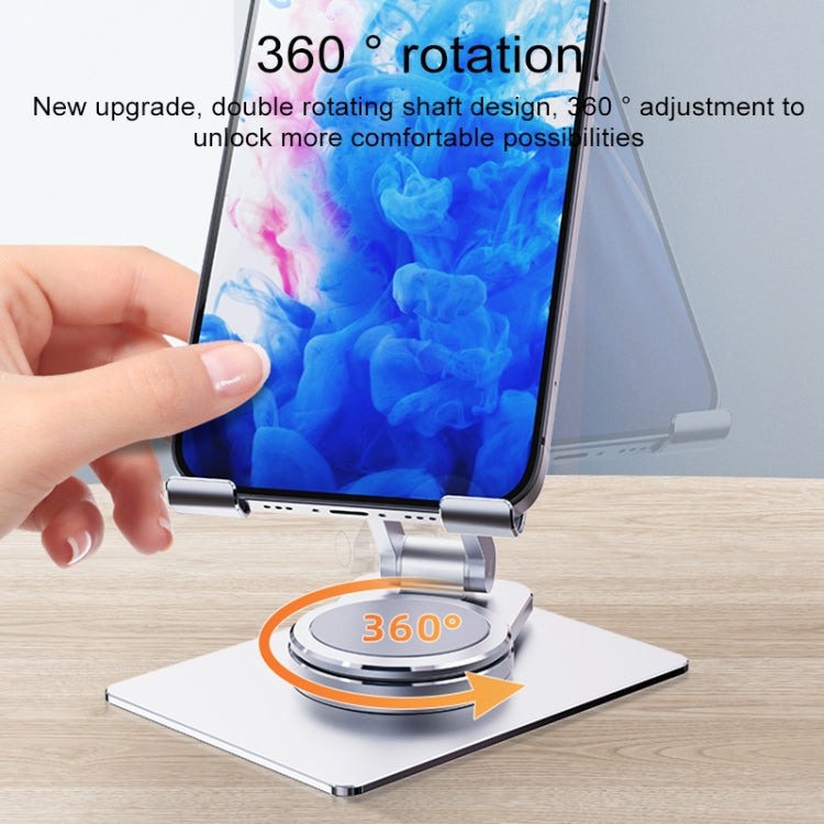 R-JUST HZ26 360-degree Rotating Aluminum Alloy Folding Phone Holder - Desktop Holder by R-JUST | Online Shopping South Africa | PMC TechLife | Buy Now Pay Later Mobicred