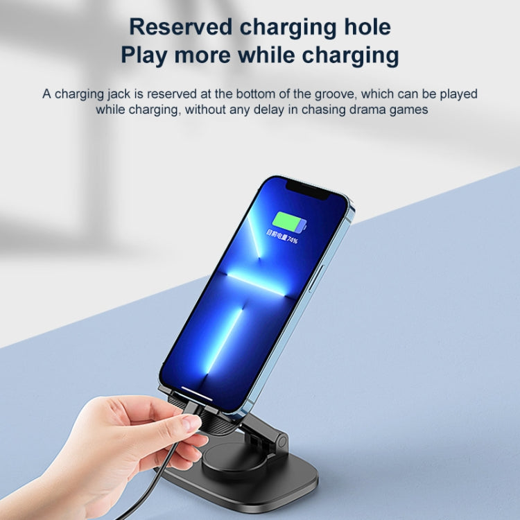 FD5 B028 Foldable Rotating Desktop Phone Tablet Holder (White) - Desktop Holder by PMC TechLife | Online Shopping South Africa | PMC TechLife