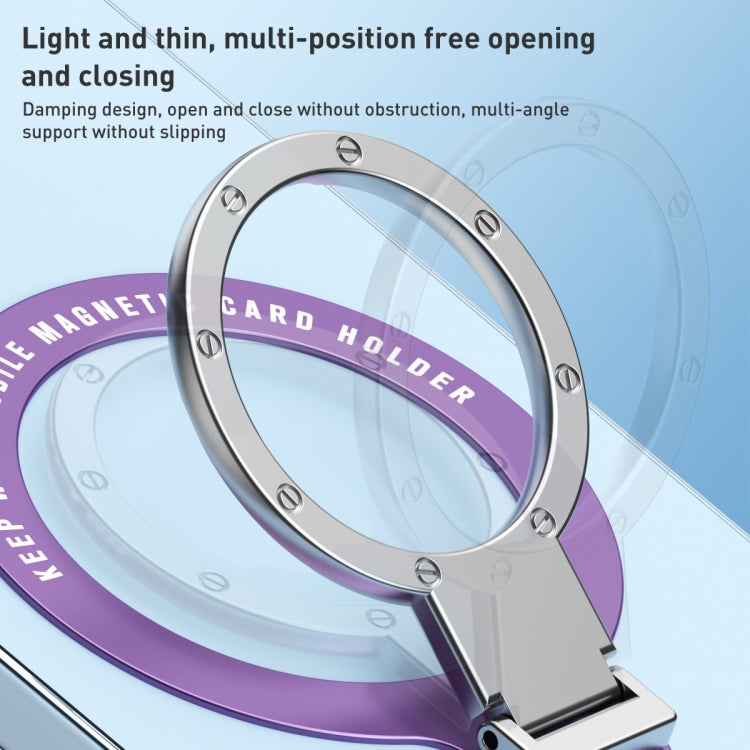 Ultra-thin Metal Phone Holder (Purple) - Ring Holder by PMC TechLife | Online Shopping South Africa | PMC TechLife