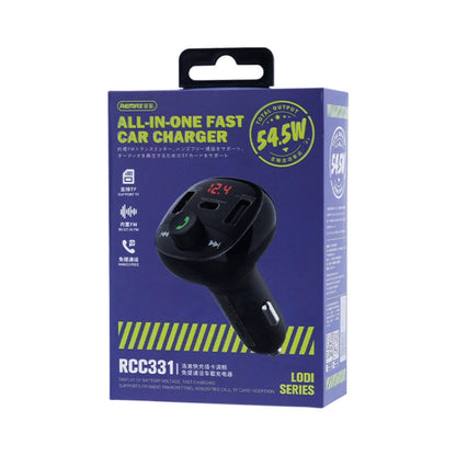 REMAX RCC331 Rodi Series 3 in 1 Car 54.5W PD Fast Charger Support FM / TF Card / Bluetooth Hands-free Calling - Car Charger by REMAX | Online Shopping South Africa | PMC Jewellery