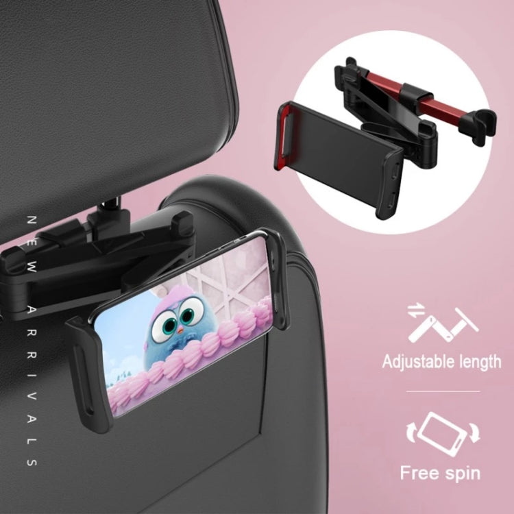 CHZ-06 Retractable Car Backrest Holder for 7-14 inch Mobile Phones / Tablets (Black) - Car Holders by PMC TechLife | Online Shopping South Africa | PMC TechLife