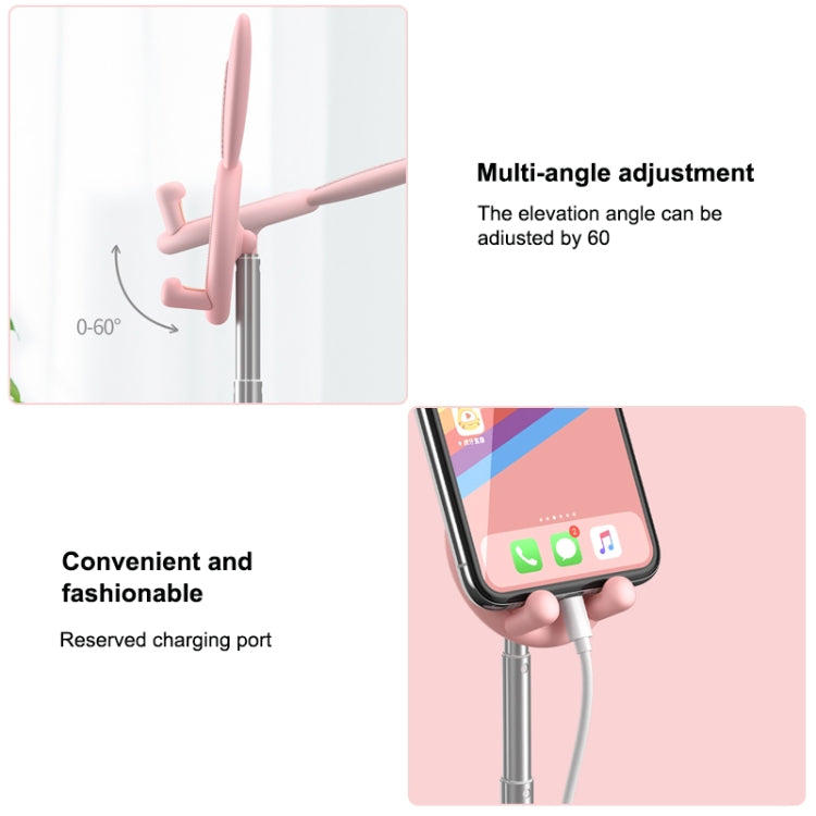 03247 Rabbit Retractable Phone Lazy Bracket Foldable Desktop Holder(White) - Desktop Holder by PMC TechLife | Online Shopping South Africa | PMC TechLife