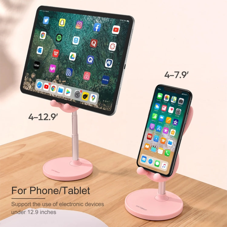 03247 Rabbit Retractable Phone Lazy Bracket Foldable Desktop Holder(White) - Desktop Holder by PMC TechLife | Online Shopping South Africa | PMC TechLife