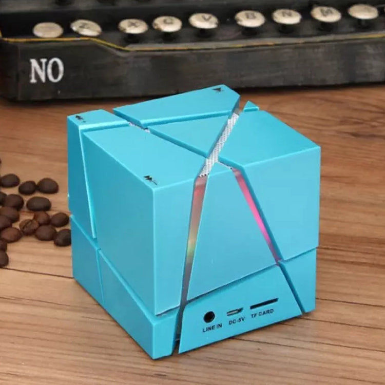 Qone 2 Cube Mini Portable Card Wireless Bluetooth Speaker(Blue) - Mini Speaker by PMC TechLife | Online Shopping South Africa | PMC TechLife