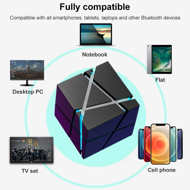 Qone 2 Cube Mini Portable Card Wireless Bluetooth Speaker(Black) - Mini Speaker by PMC TechLife | Online Shopping South Africa | PMC TechLife