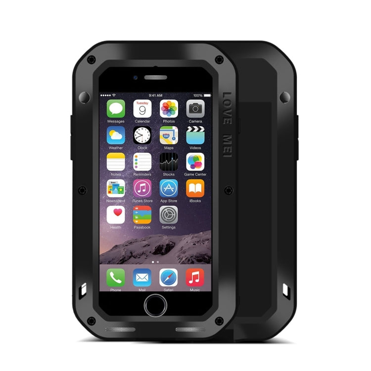 LOVE MEI for  iPhone 7 Professional and Powerful Dustproof Shockproof Anti-slip Metal Protective Case(Black) - More iPhone Cases by LOVE MEI | Online Shopping South Africa | PMC TechLife | Buy Now Pay Later Mobicred
