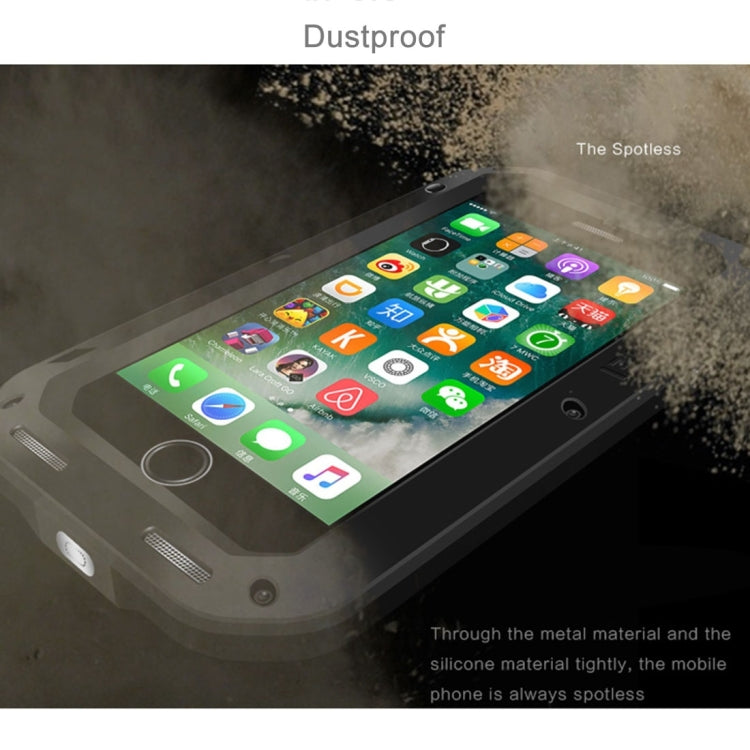 LOVE MEI for  iPhone 7 Professional and Powerful Dustproof Shockproof Anti-slip Metal Protective Case(Black) - More iPhone Cases by LOVE MEI | Online Shopping South Africa | PMC TechLife | Buy Now Pay Later Mobicred