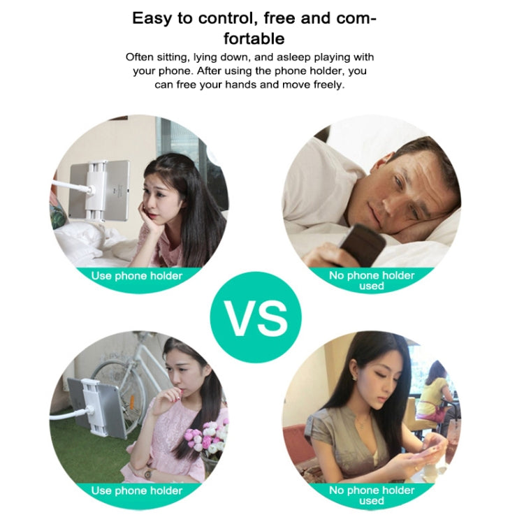UBN-30 Classic Style Universal 360 Degrees Rotating Detachable Two-stage Lazy Bracket Mobile Phone / Tablet Desktop Bracket with Bilateral Pull Chuck (Black) - free shipping - PMC TechLife - Order now!