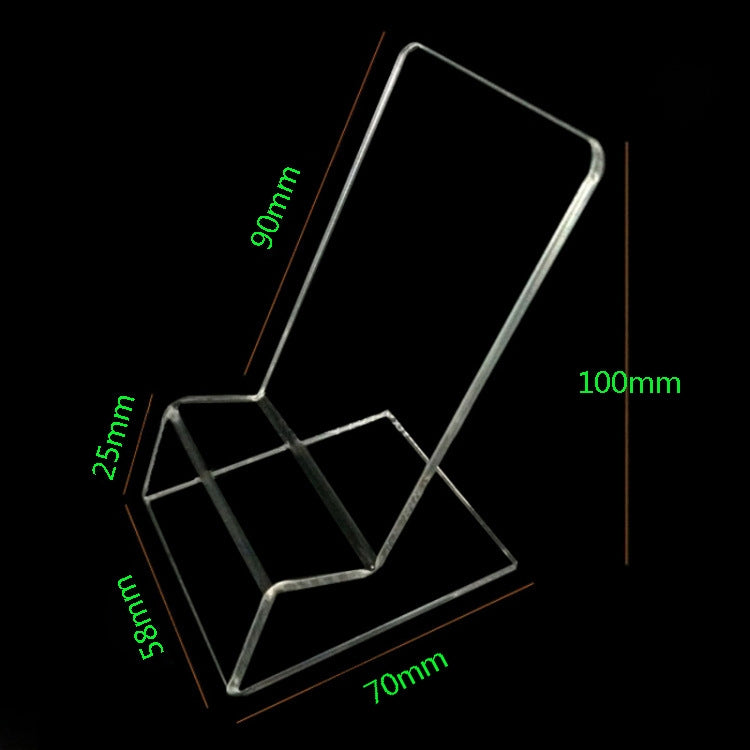 10 PCS Acrylic Mobile Phone Display Stand Holder(Transparent) - Desktop Holder by PMC TechLife | Online Shopping South Africa | PMC TechLife