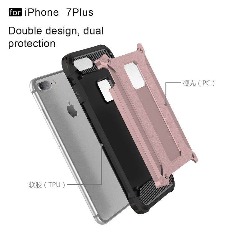 For iPhone 7 Plus Magic Armor TPU + PC Combination Case(Rose Gold) - free shipping - PMC TechLife - Order now!
