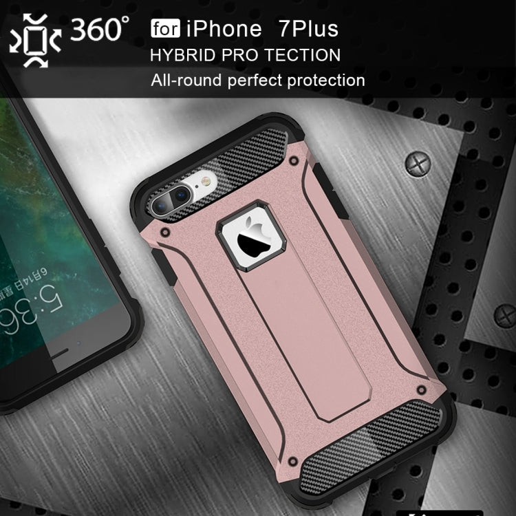 For iPhone 7 Plus Magic Armor TPU + PC Combination Case(Rose Gold) - free shipping - PMC TechLife - Order now!