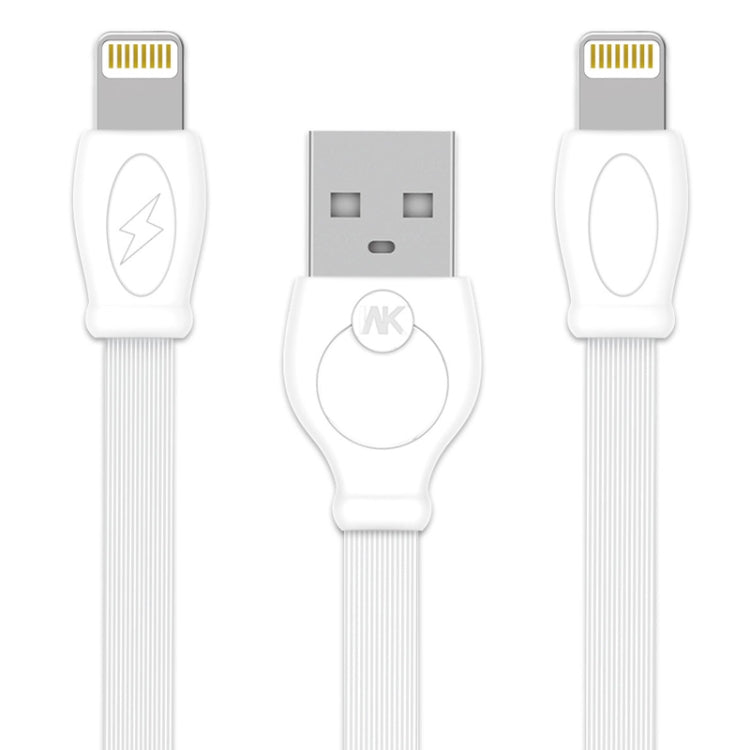 WK WDC-023i 2.4A 8 Pin Fast Charging Data Cable, Length: 2m(White) - Normal Style Cable by WK | Online Shopping South Africa | PMC Jewellery