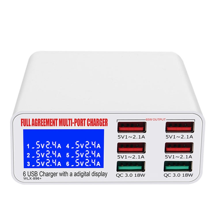 WLX-896+ 6 In 1 Multi-function Smart Digital Display USB Charger(US Plug) - Multifunction Charger by PMC TechLife | Online Shopping South Africa | PMC TechLife