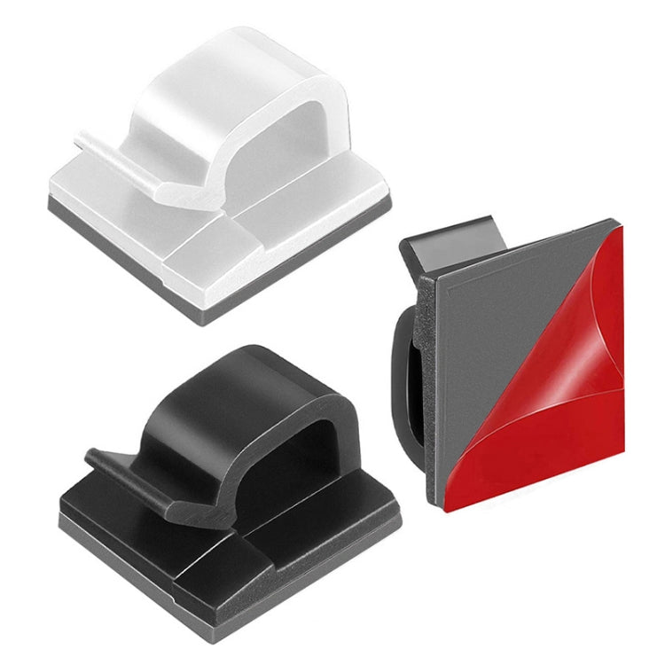 HG2392 50 PCS Desktop Data Cable Organizer Fixing Clip, Gum Type: 3M(Black) - Cable Organizer by PMC TechLife | Online Shopping South Africa | PMC TechLife