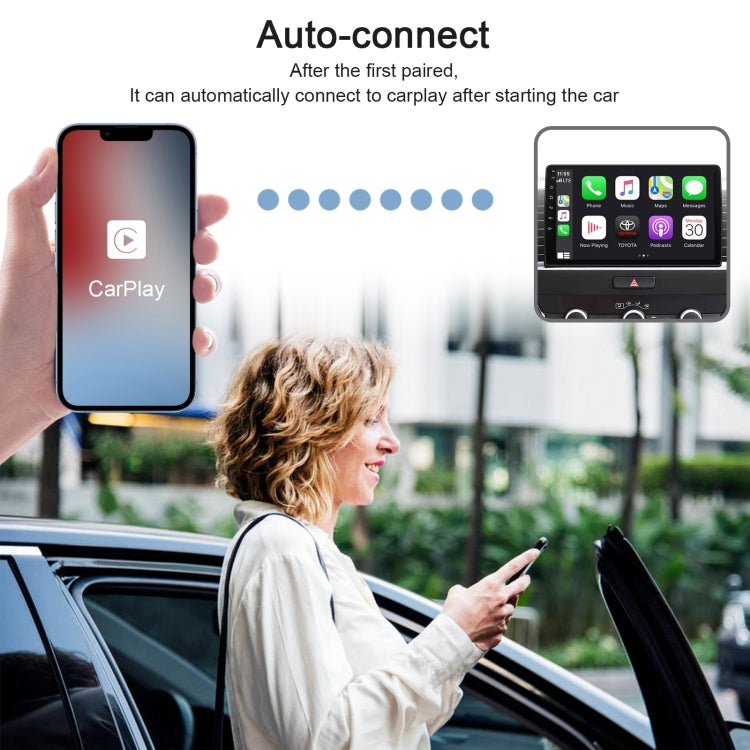 USB + USB-C / Type-C Wired to Wireless Carplay Adapter for iPhone(White) - free shipping - PMC TechLife - Order now!