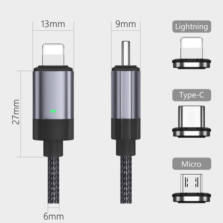 27W USB-C / Type-C to 8 Pin Fast Charging Magnetic Data Cable, Style: 1m Cable + Magnetic Head - Charging Cable & Head by PMC TechLife | Online Shopping South Africa | PMC TechLife
