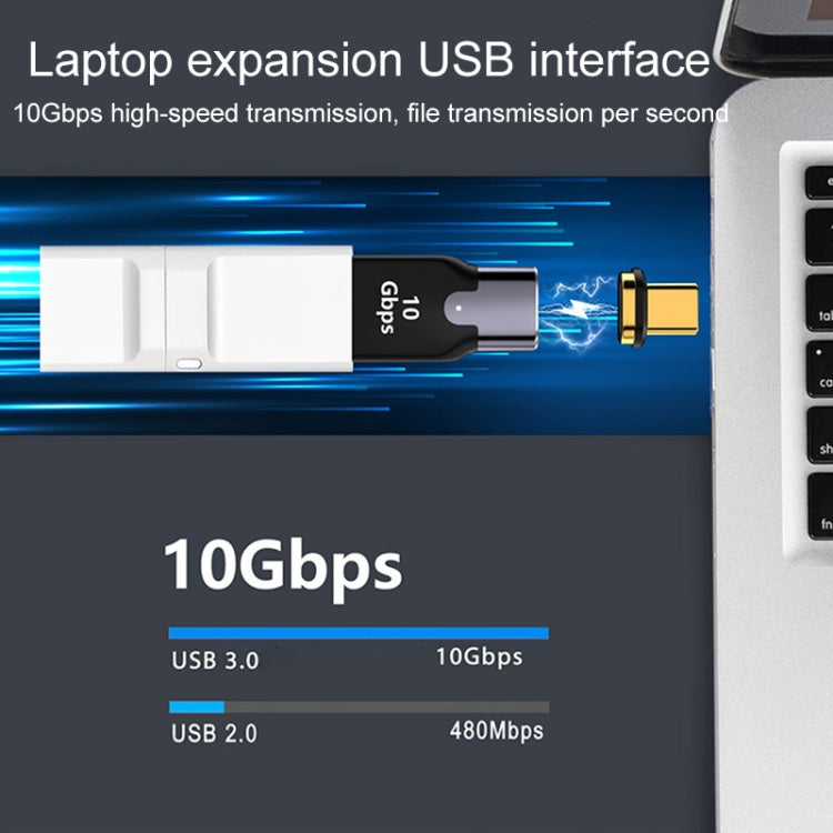 10 Gbps USB Female to USB-C/Type-C Male U-Shaped Magnetic Elbow Charging Adapter - Converter & Adapter by PMC TechLife | Online Shopping South Africa | PMC TechLife