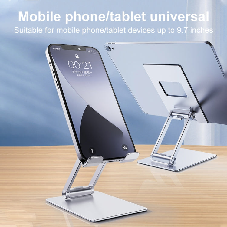 R-JUST SJ33 Aluminum Alloy Folding Phone / Tablet Stand(Silver) - Desktop Holder by R-JUST | Online Shopping South Africa | PMC TechLife | Buy Now Pay Later Mobicred