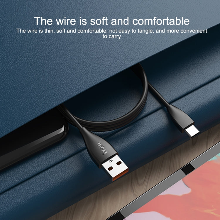 IVON CA87 USB to 8 Pin TPE Fast Charge Data Cable, Cable Length: 1m(White) - Normal Style Cable by IVON | Online Shopping South Africa | PMC TechLife
