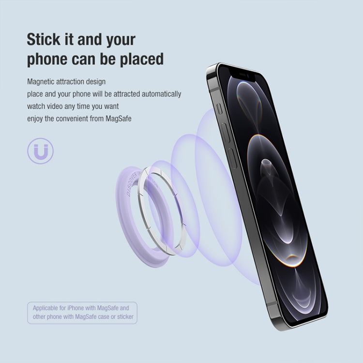 NILLKIN Portable PU Leather Magnetic Ring Sticker (Blue) - Hand-Sticking Bracket by NILLKIN | Online Shopping South Africa | PMC TechLife