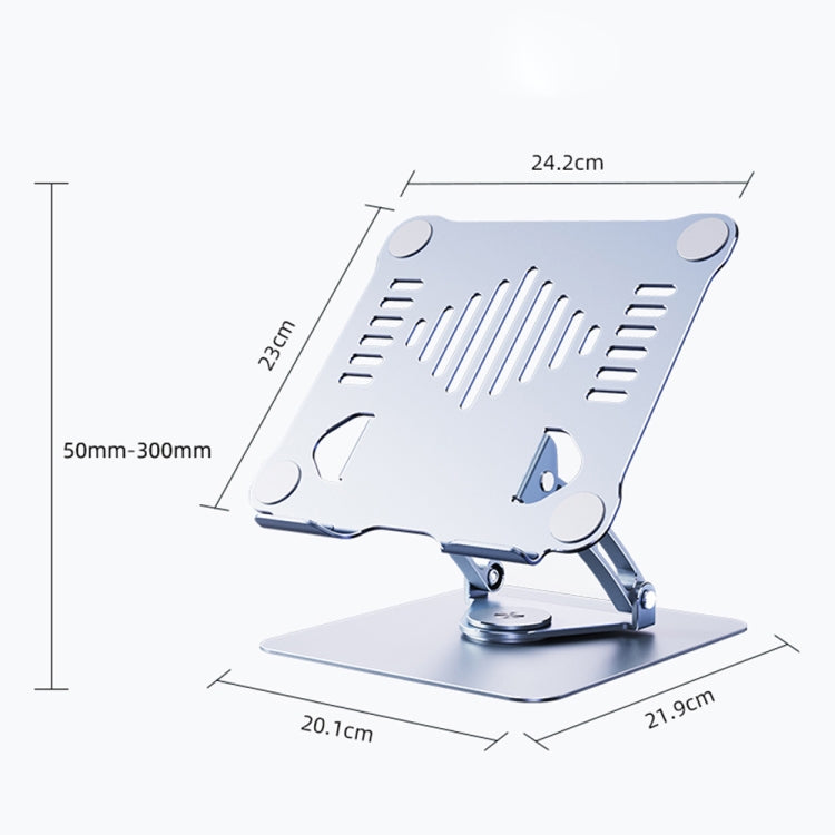 R-JUST HZ39 Triangular Swivel Lift Laptop Stand (Grey) - free shipping - PMC TechLife - Order now!