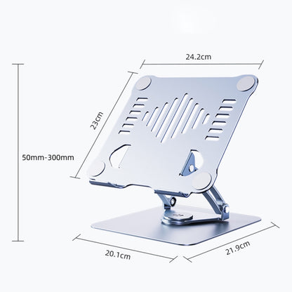 R-JUST HZ39 Triangular Swivel Lift Laptop Stand (Silver) - MacBook Holder by R-JUST | Online Shopping South Africa | PMC Jewellery | Buy Now Pay Later Mobicred