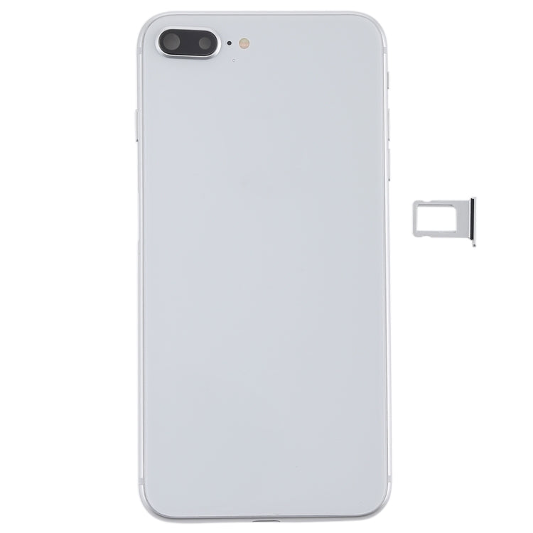 Battery Back Cover Assembly with Side Keys & Vibrator & Speaker Ringer Buzzer & Power Button + Volume Button Flex Cable & Card Tray for iPhone 8 Plus(Silver) - iPhone 8 Plus Parts by PMC TechLife | Online Shopping South Africa | PMC TechLife | Buy Now Pay Later Mobicred
