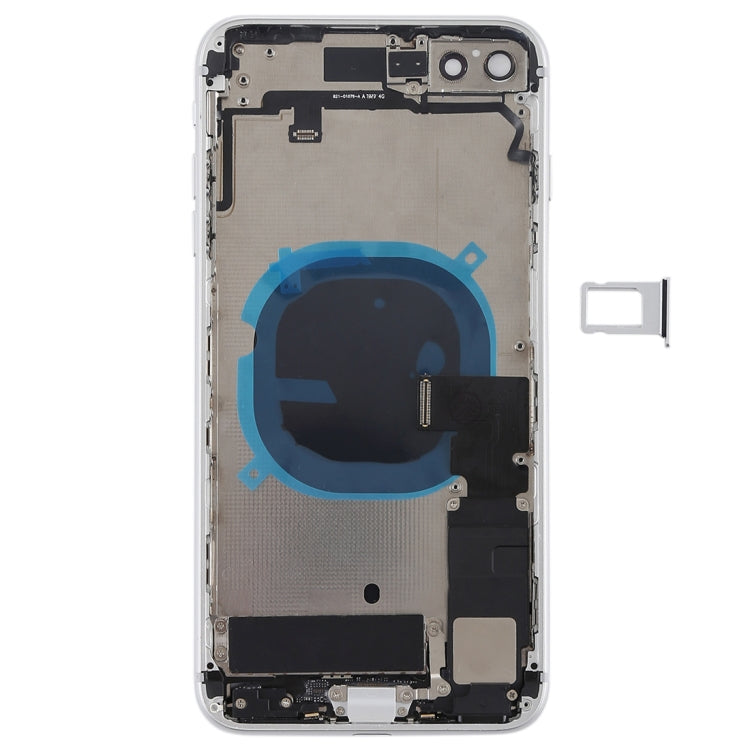 Battery Back Cover Assembly with Side Keys & Vibrator & Speaker Ringer Buzzer & Power Button + Volume Button Flex Cable & Card Tray for iPhone 8 Plus(Silver) - iPhone 8 Plus Parts by PMC TechLife | Online Shopping South Africa | PMC TechLife | Buy Now Pay Later Mobicred