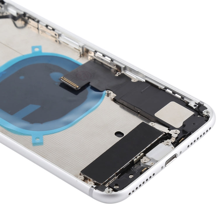 Battery Back Cover Assembly with Side Keys & Vibrator & Speaker Ringer Buzzer & Power Button + Volume Button Flex Cable & Card Tray for iPhone 8 Plus(Silver) - iPhone 8 Plus Parts by PMC TechLife | Online Shopping South Africa | PMC TechLife | Buy Now Pay Later Mobicred