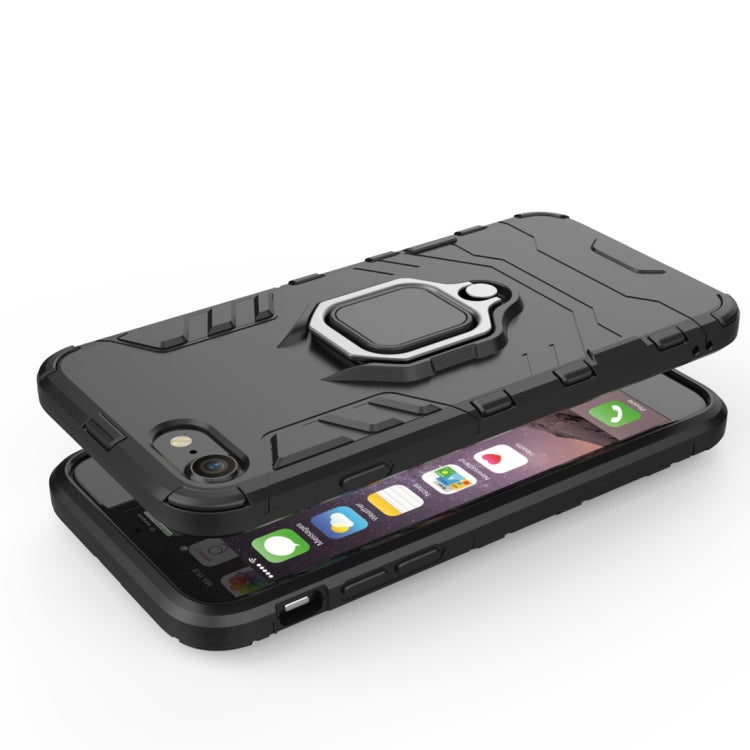PC + TPU Shockproof Protective Case for iPhone 8 Plus & 7 Plus, with Magnetic Ring Holder (Navy Blue) - free shipping - PMC TechLife - Order now!