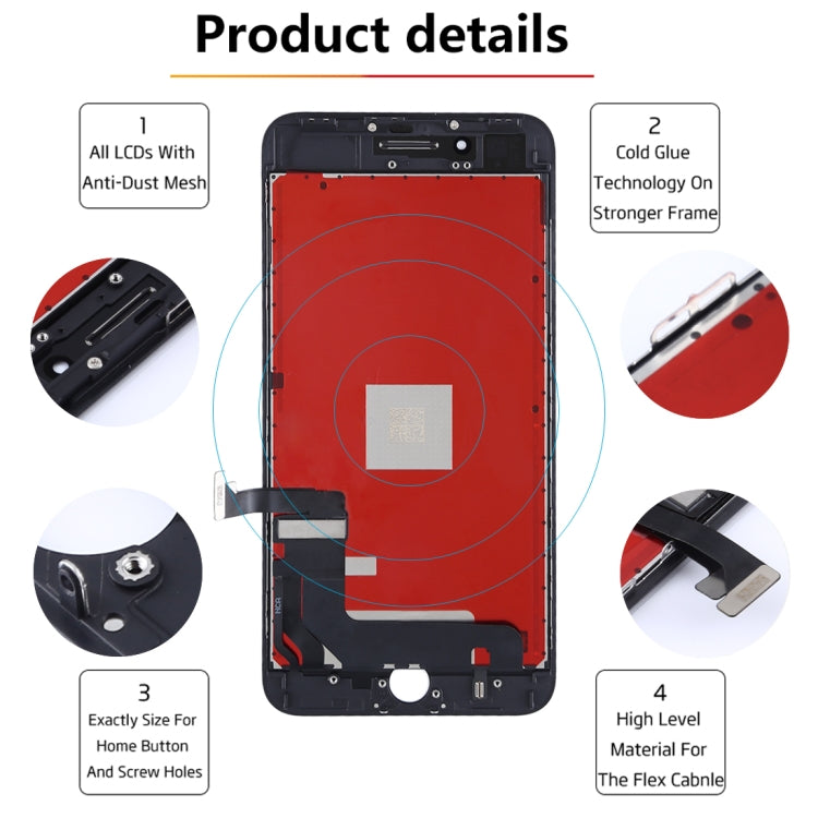 Original LCD Screen for iPhone 8 Plus with Digitizer Full Assembly(Black) - free shipping - PMC TechLife - Order now!