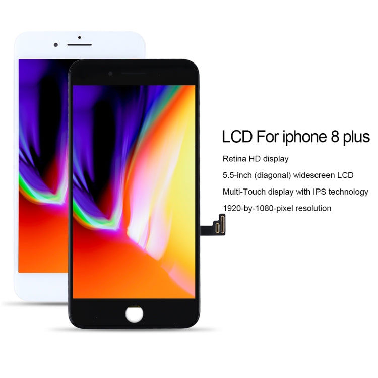 Original LCD Screen for iPhone 8 Plus with Digitizer Full Assembly(White) - free shipping - PMC TechLife - Order now!