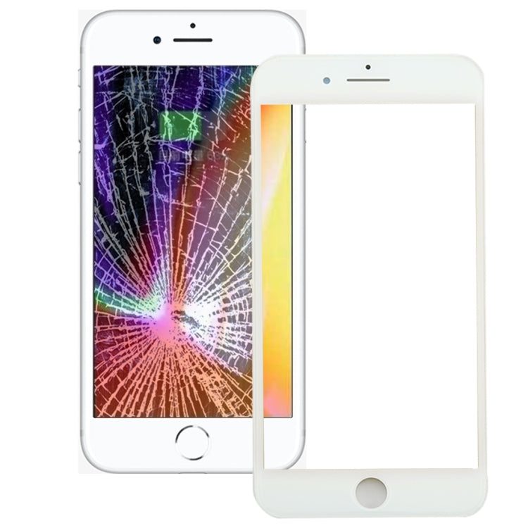 for iPhone 8 Plus Front Screen Outer Glass Lens with Front LCD Screen Bezel Frame(White) - free shipping - PMC TechLife - Order now!