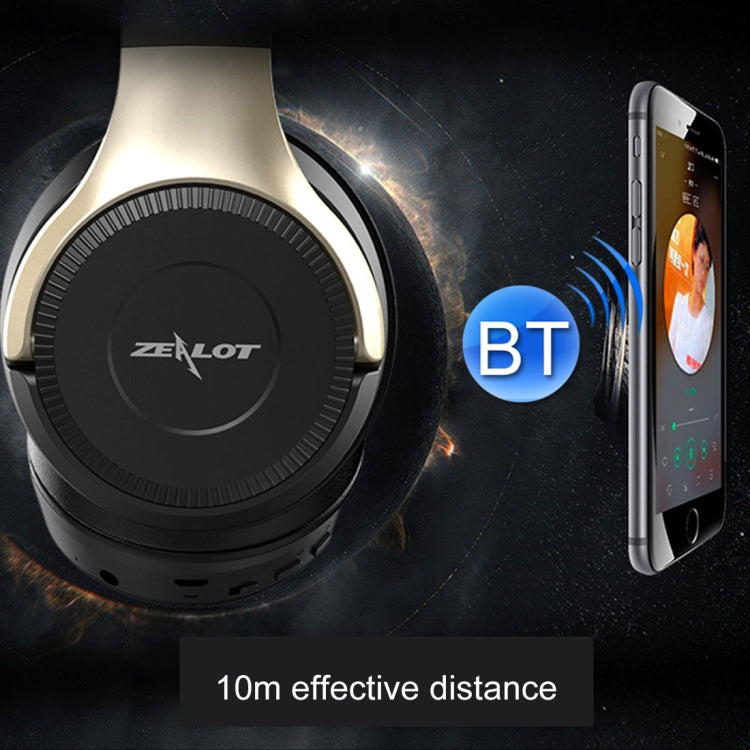 ZEALOT B26T Stereo Wired Wireless Bluetooth 4.0 Subwoofer Headset with 3.5mm Universal Audio Cable Jack & HD Microphone, For Mobile Phones & Tablets & Laptops, Support 32GB TF Card Maximum(Black) - Headset & Headphone by ZEALOT | Online Shopping South Africa | PMC Jewellery | Buy Now Pay Later Mobicred