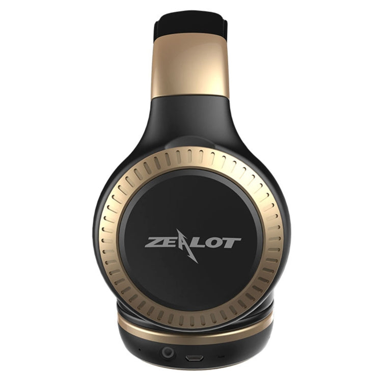 ZEALOT B20 Stereo Wired Wireless Bluetooth 4.0 Subwoofer Headset with 3.5mm Universal Audio Cable Jack & HD Microphone, For Mobile Phones & Tablets & Laptops(Gold) - Headset & Headphone by ZEALOT | Online Shopping South Africa | PMC Jewellery