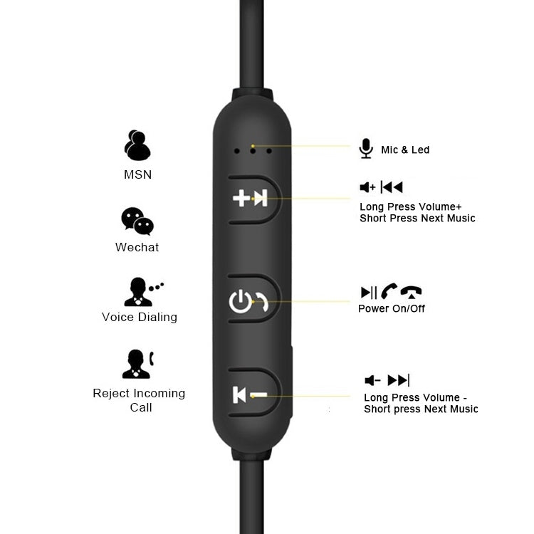 XT11 Magnetic In-Ear Wireless Bluetooth V4.2 Earphones(Tarnish) - Neck-mounted Earphone by PMC TechLife | Online Shopping South Africa | PMC TechLife
