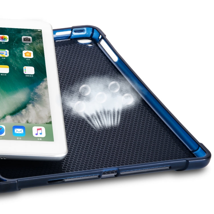 Multi-folding Shockproof TPU Protective Case for iPad 9.7 (2018) / 9.7 (2017) / air / air2, with Holder & Pen Slot(Black) - free shipping - PMC TechLife - Order now!