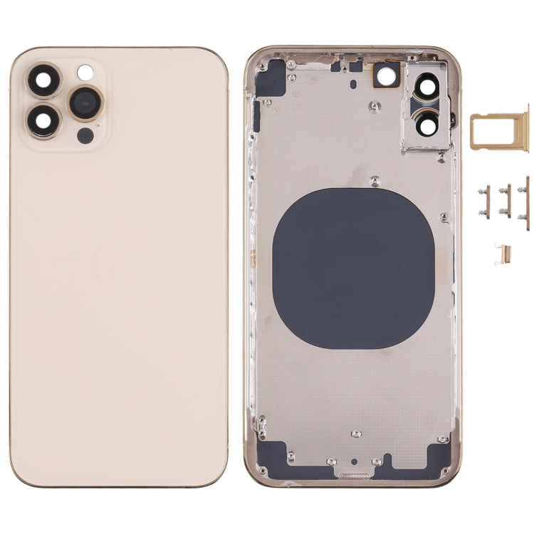Back Housing Cover with Appearance Imitation of iP13 Pro for iPhone X(Gold) - Back Cover by PMC TechLife | Online Shopping South Africa | PMC TechLife | Buy Now Pay Later Mobicred
