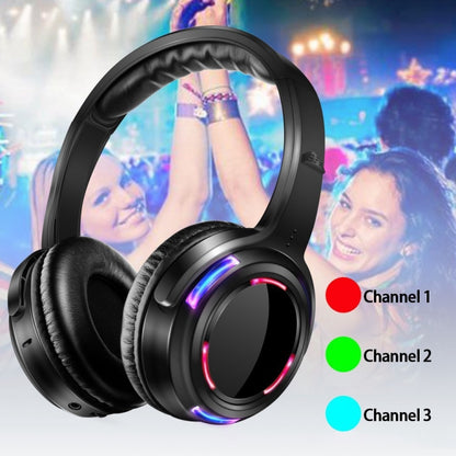 UHF-9 Headset LED Wireless Noise Cancelling Earphone (Black) - Headset & Headphone by PMC Jewellery | Online Shopping South Africa | PMC Jewellery