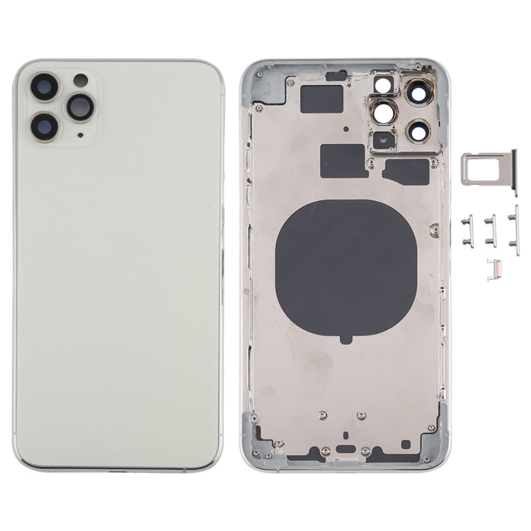 Back Housing Cover with SIM Card Tray & Side keys & Camera Lens for iPhone 11 Pro Max(Silver) - Back Cover by PMC TechLife | Online Shopping South Africa | PMC TechLife