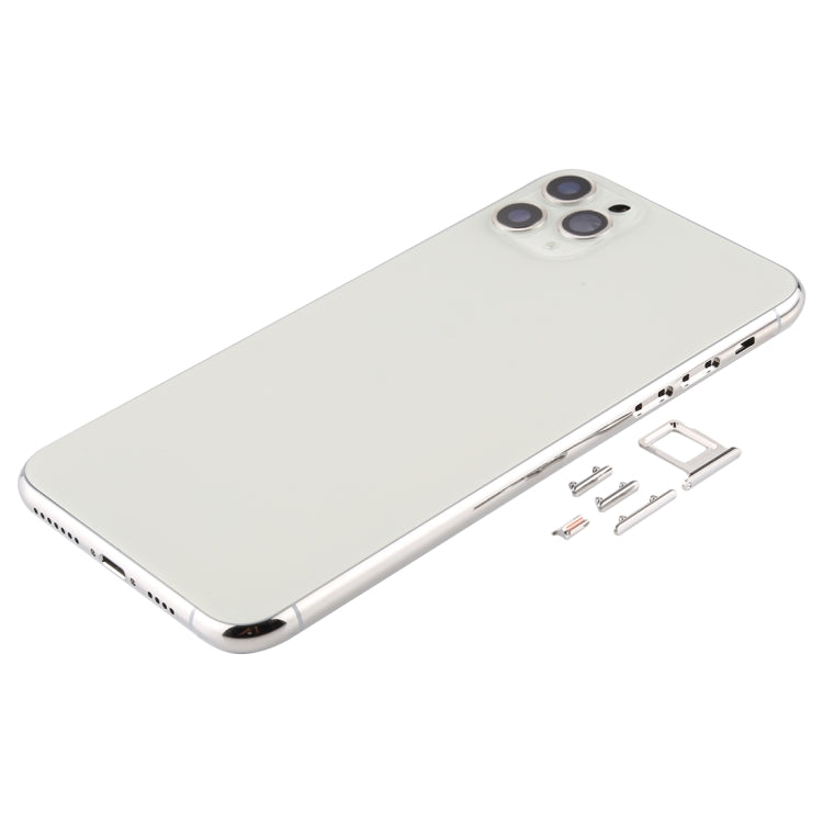 Back Housing Cover with SIM Card Tray & Side keys & Camera Lens for iPhone 11 Pro Max(Silver) - Back Cover by PMC TechLife | Online Shopping South Africa | PMC TechLife