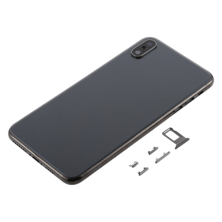 Back Cover with Camera Lens & SIM Card Tray & Side Keys for iPhone XS Max(Black) - Back Cover by PMC TechLife | Online Shopping South Africa | PMC TechLife