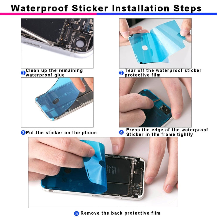 100 PCS LCD Frame Bezel Waterproof Adhesive Stickers for iPhone XS - LCD Related Parts by PMC TechLife | Online Shopping South Africa | PMC TechLife